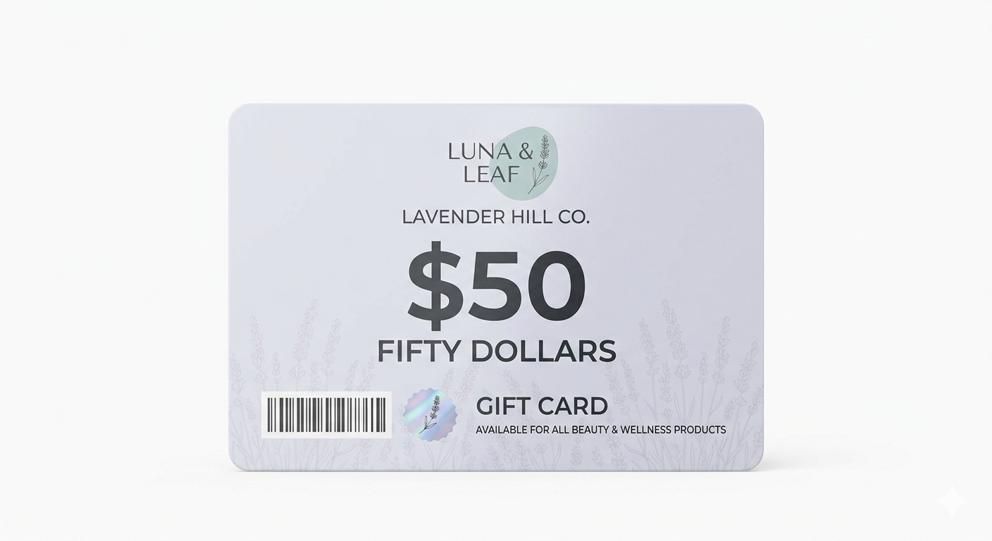 A lavender Lavender Hill Co. gift card